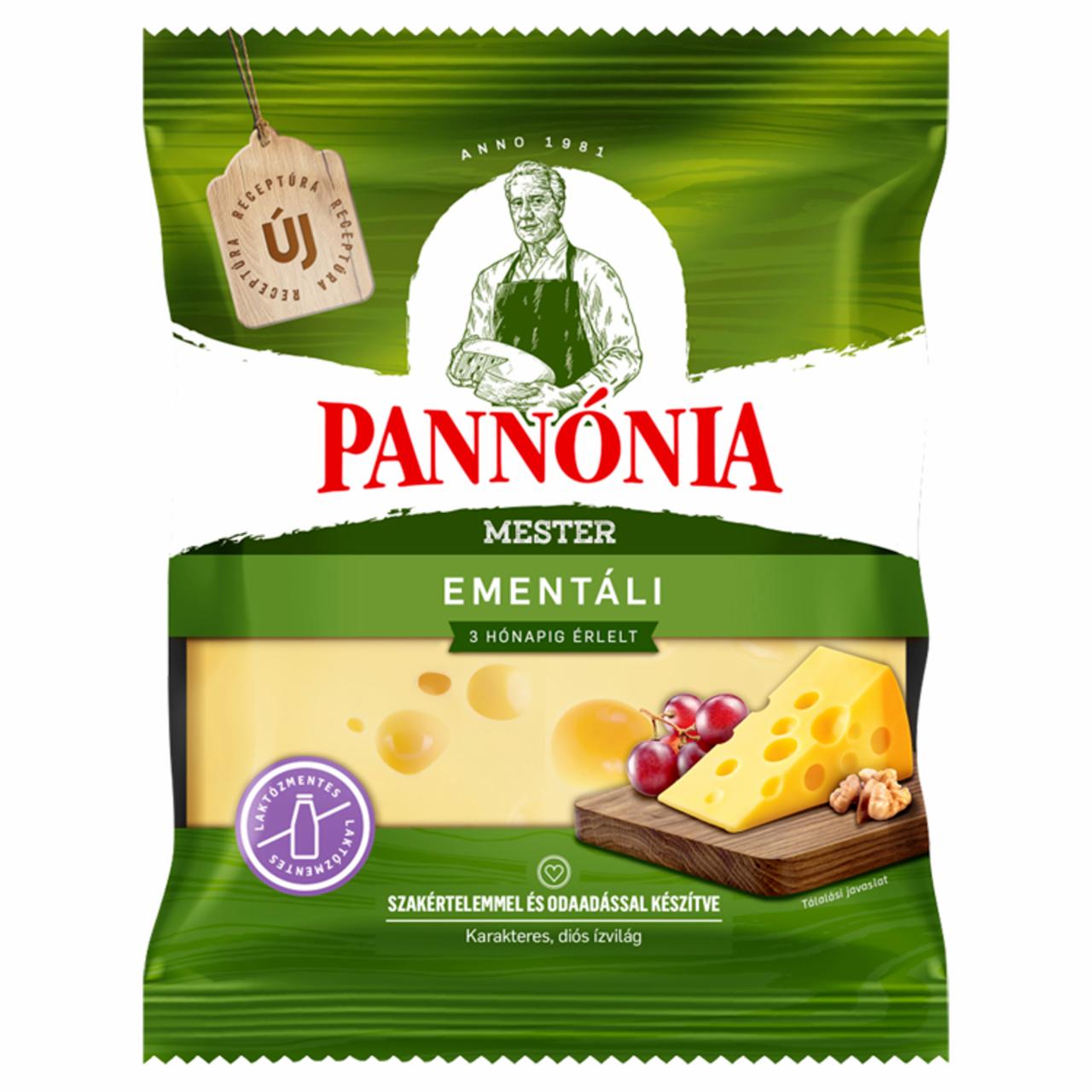 Képek - Pannónia Mester Ementáli darabolt, zsíros, kemény, erjedési lyukas sajt 200 g