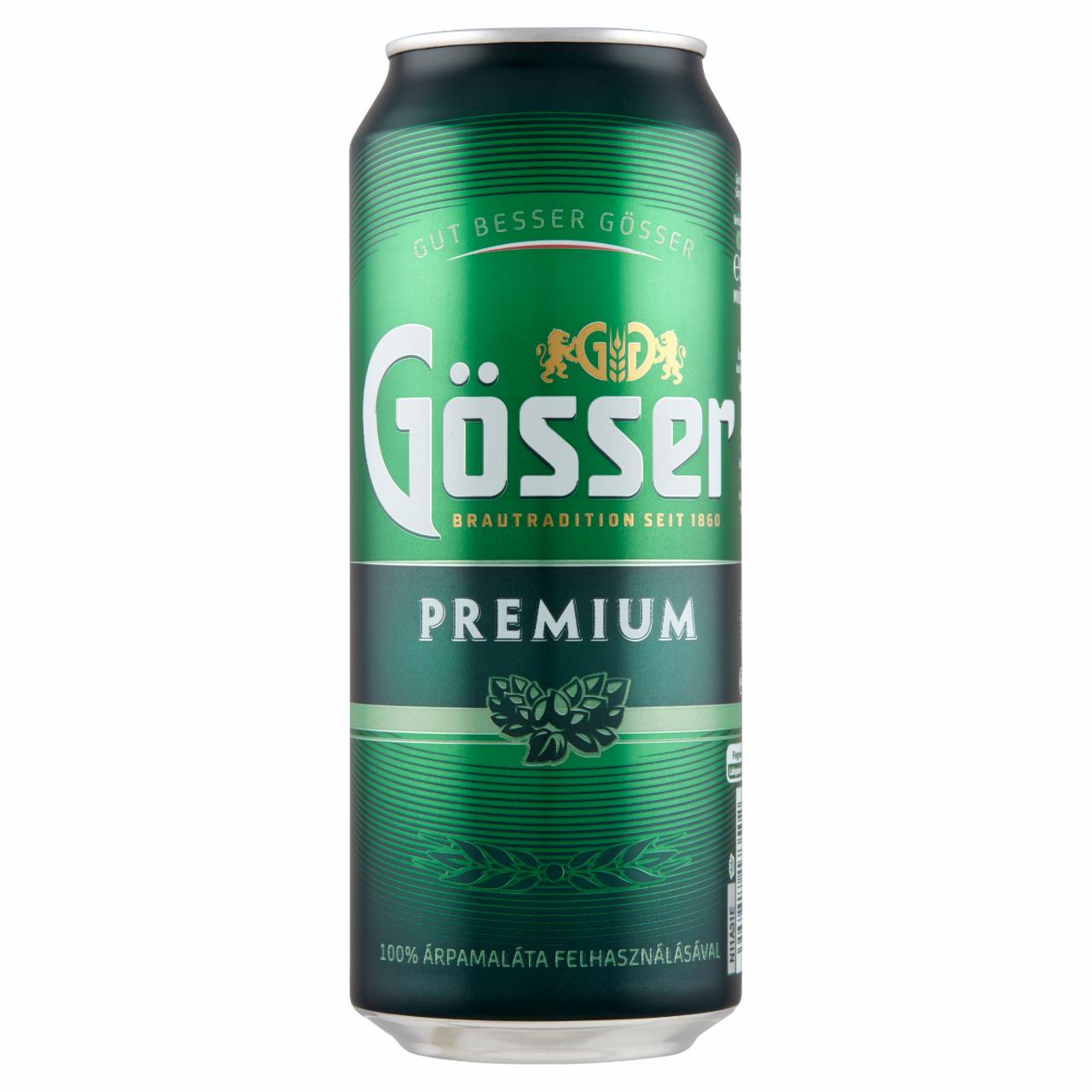 Képek - Gösser Premium minőségi világos sör 5% 0,5 l doboz