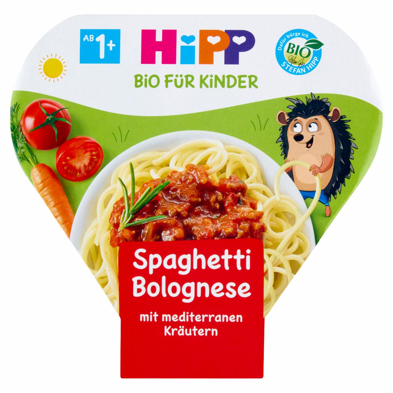 Képek - HiPP BIO bolognai spagetti tésztakészítmény marhahússal 1 éves kortól gyerekeknek 250 g