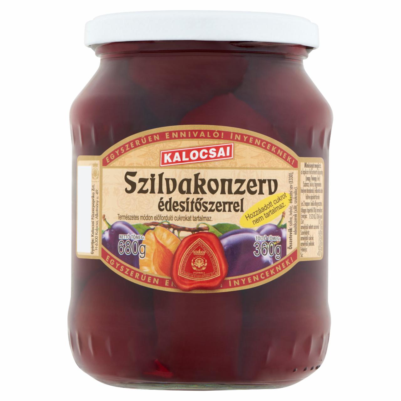 Képek - Kalocsai szilvakonzerv édesítőszerrel 680 g