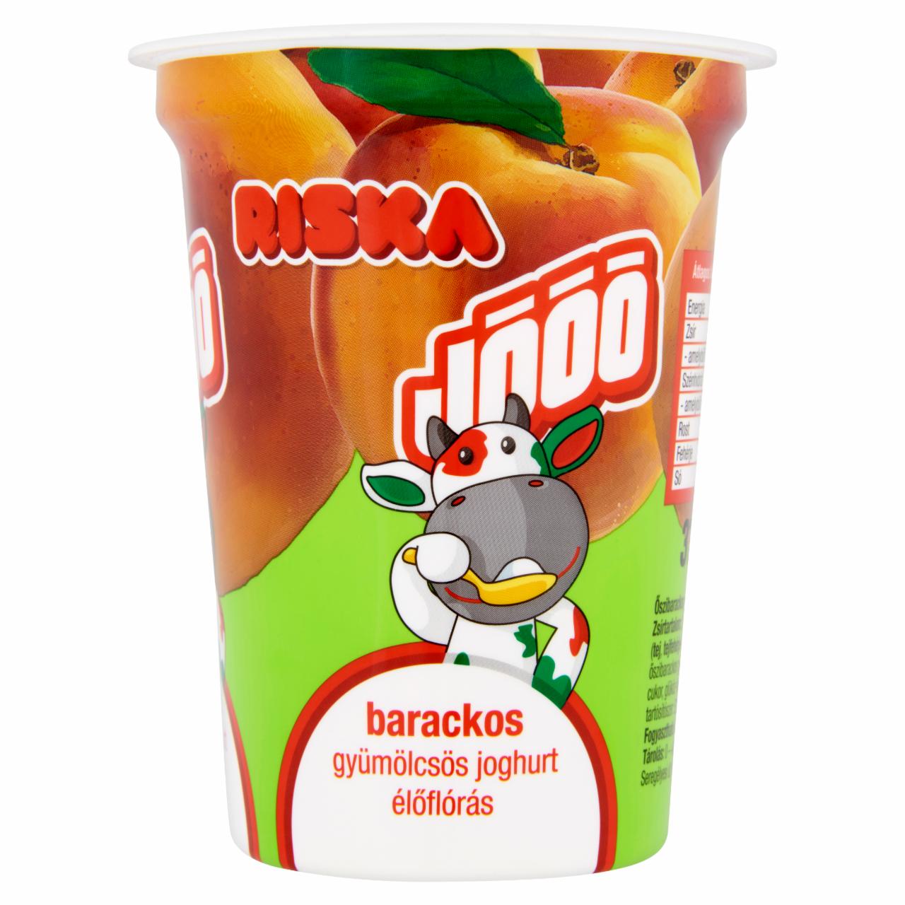 Képek - Riska Jóóó élőflórás zsírszegény barackos gyümölcsös joghurt 375 g