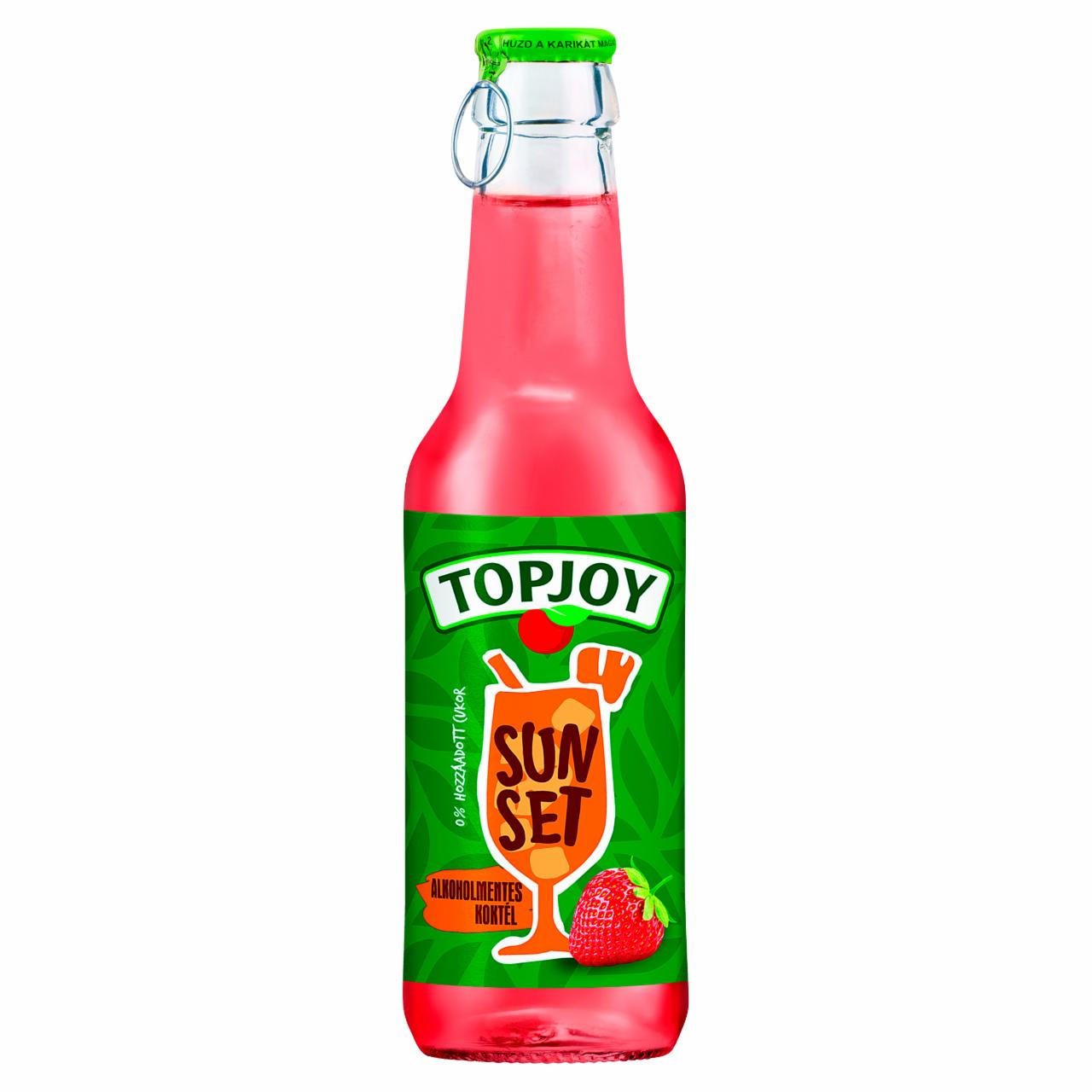 Képek - Topjoy Sunset energiaszegény, fehér rum ízű alma-lime-ananász-eper ital édesítőszerekkel 250 ml