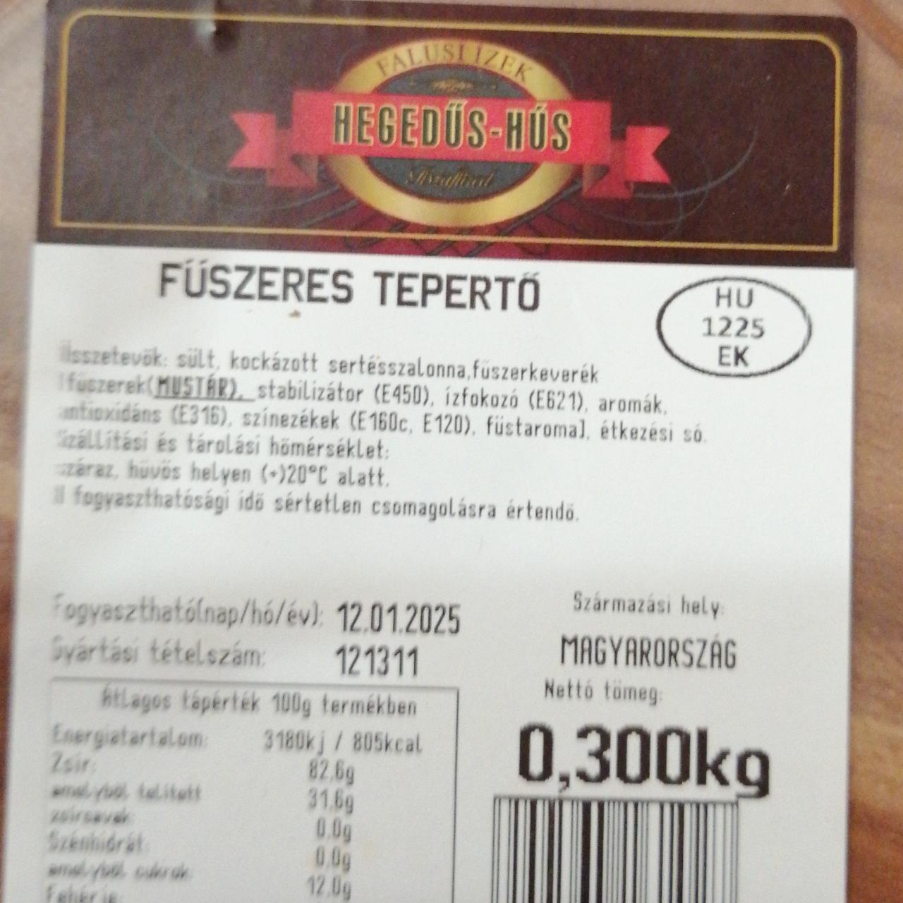 Képek - Fűszeres tepertő Hegedűs hús