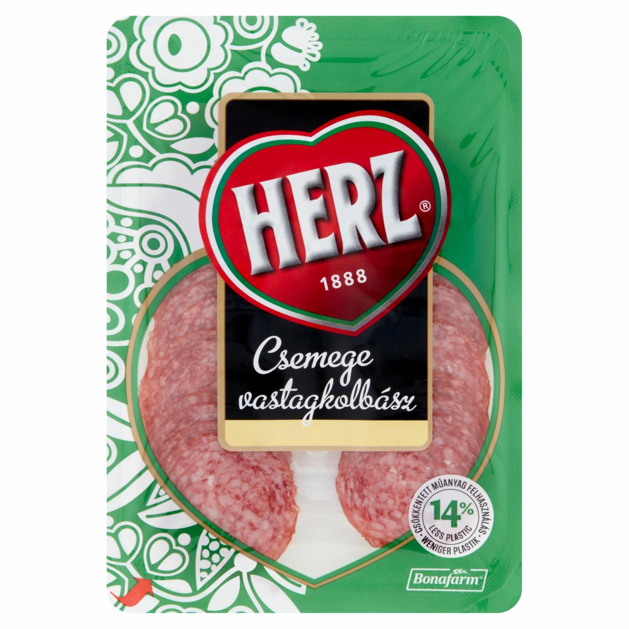 Képek - HERZ szeletelt csemege vastagkolbász 70 g
