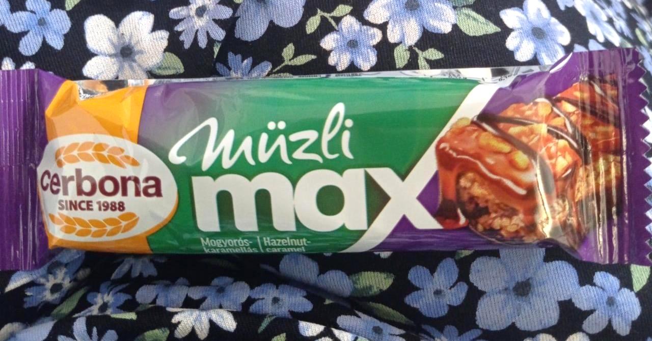 Képek - Cerbona Müzli Max mogyorós-karamellás müzliszelet 30 g