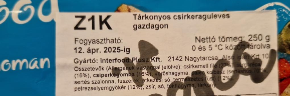 Képek - Tárkonyos csirkeraguleves gazdagon Interfood
