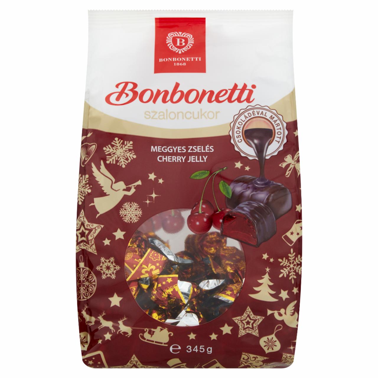 Képek - Bonbonetti étcsokoládéval mártott meggyes zselés szaloncukor 345 g