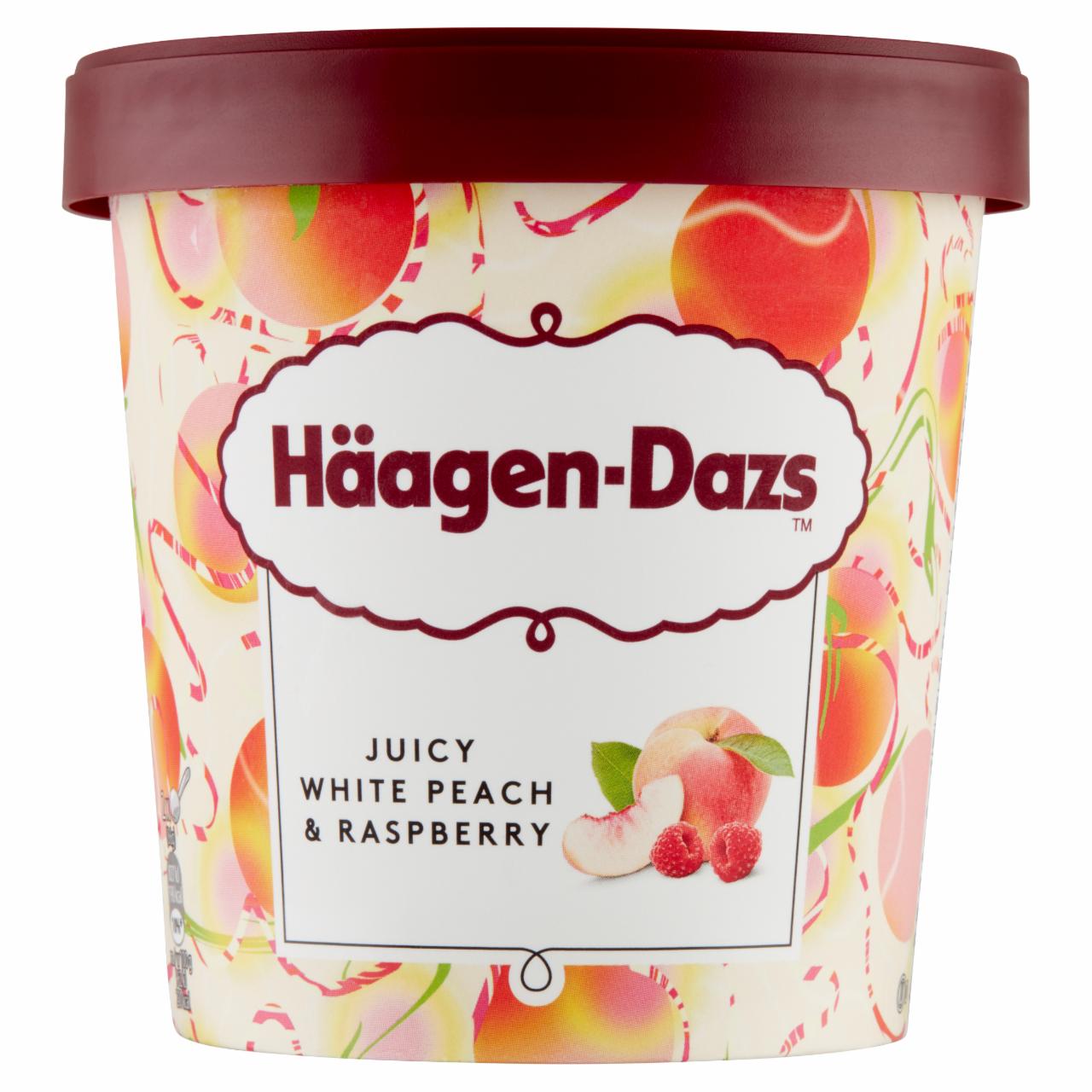 Képek - Häagen-Dazs tejes gyümölcsjégkrém őszibarackkal és málnahabbal 460 ml