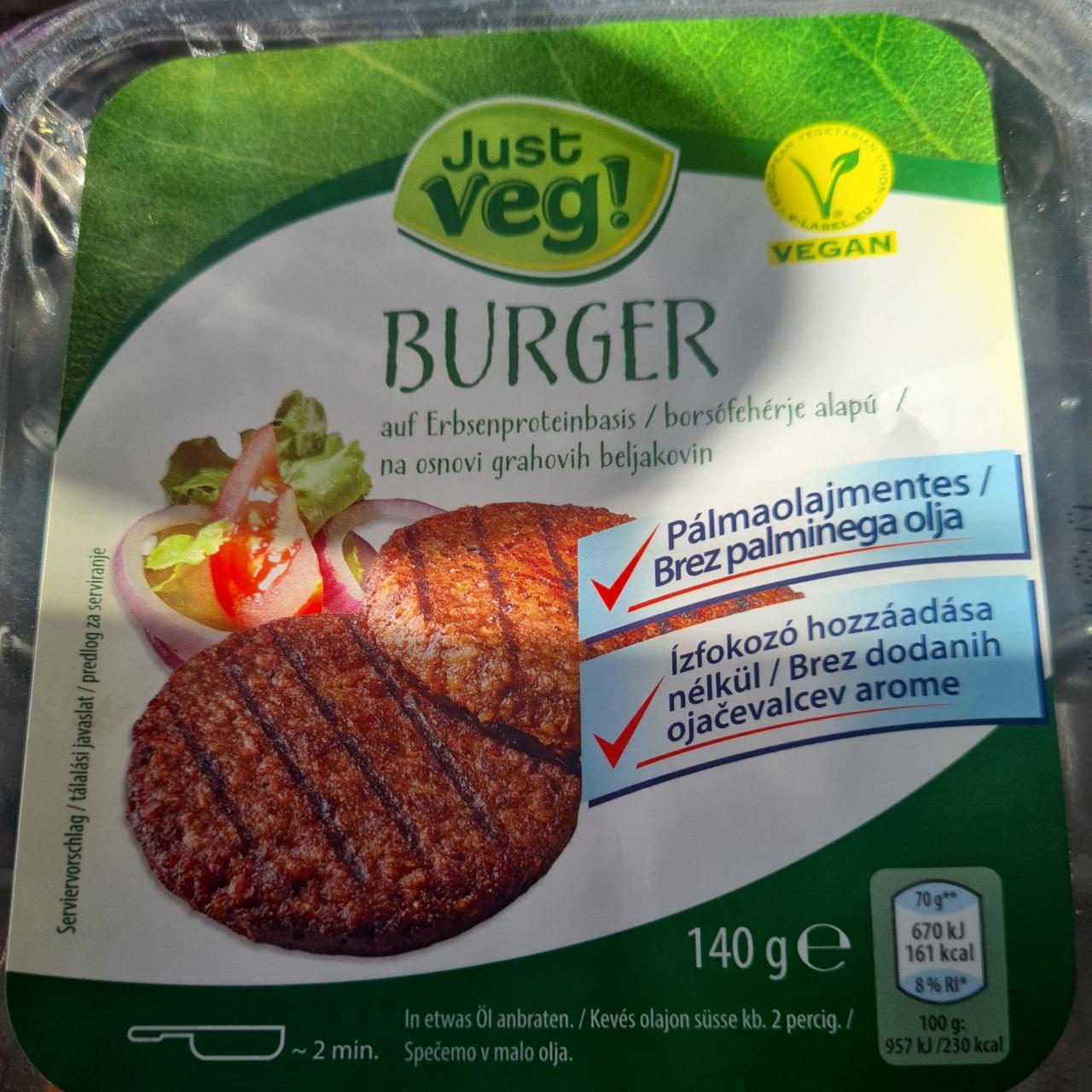 Képek - Vegán borsófehérje burger Just Veg!