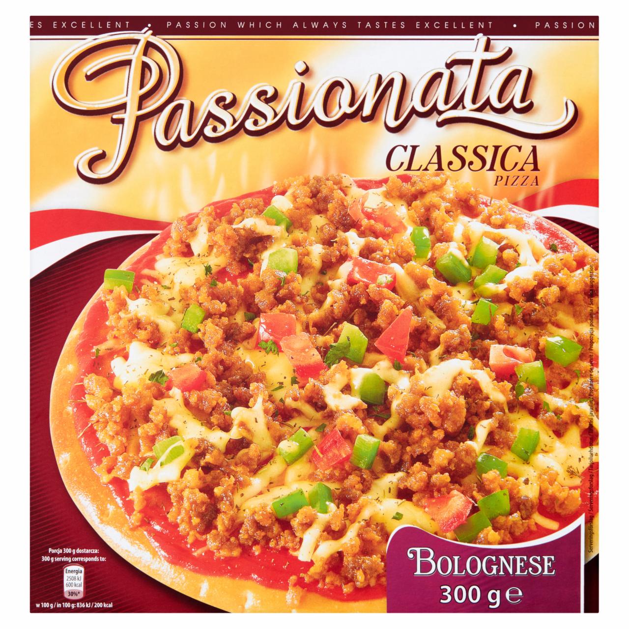 Képek - Passionata Classica Bolognese gyorsfagyasztott pizza sertés és marhahús töltelékkel 300 g