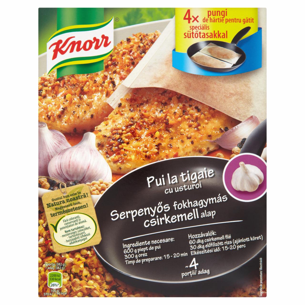 Képek - Knorr serpenyős fokhagymás csirkemell alap 20 g