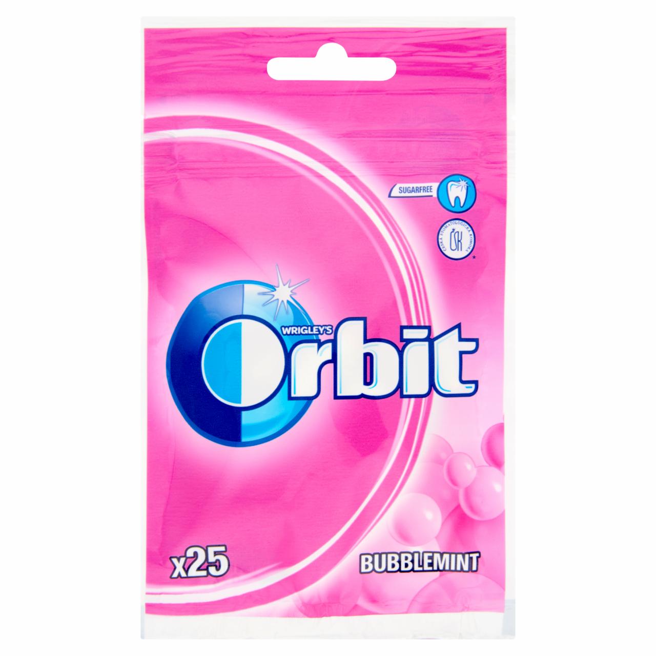 Képek - Orbit Bubblemint Bag gyümölcs- és mentaízű rágógumi 35 g