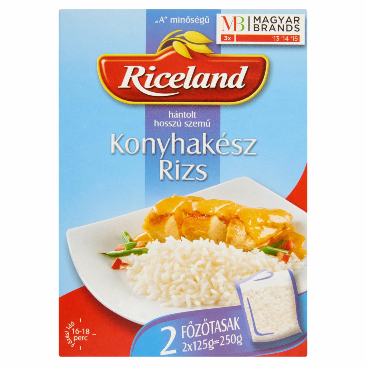 Képek - Riceland 'A' minőségű hántolt, hosszú szemű, konyhakész rizs 2 x 125 g (250 g)