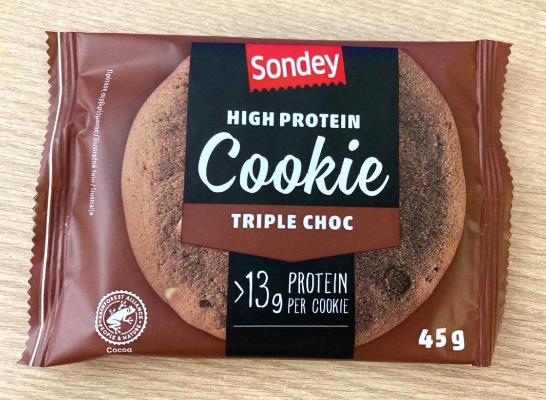 Képek - High protein cookie triple choc Sondey
