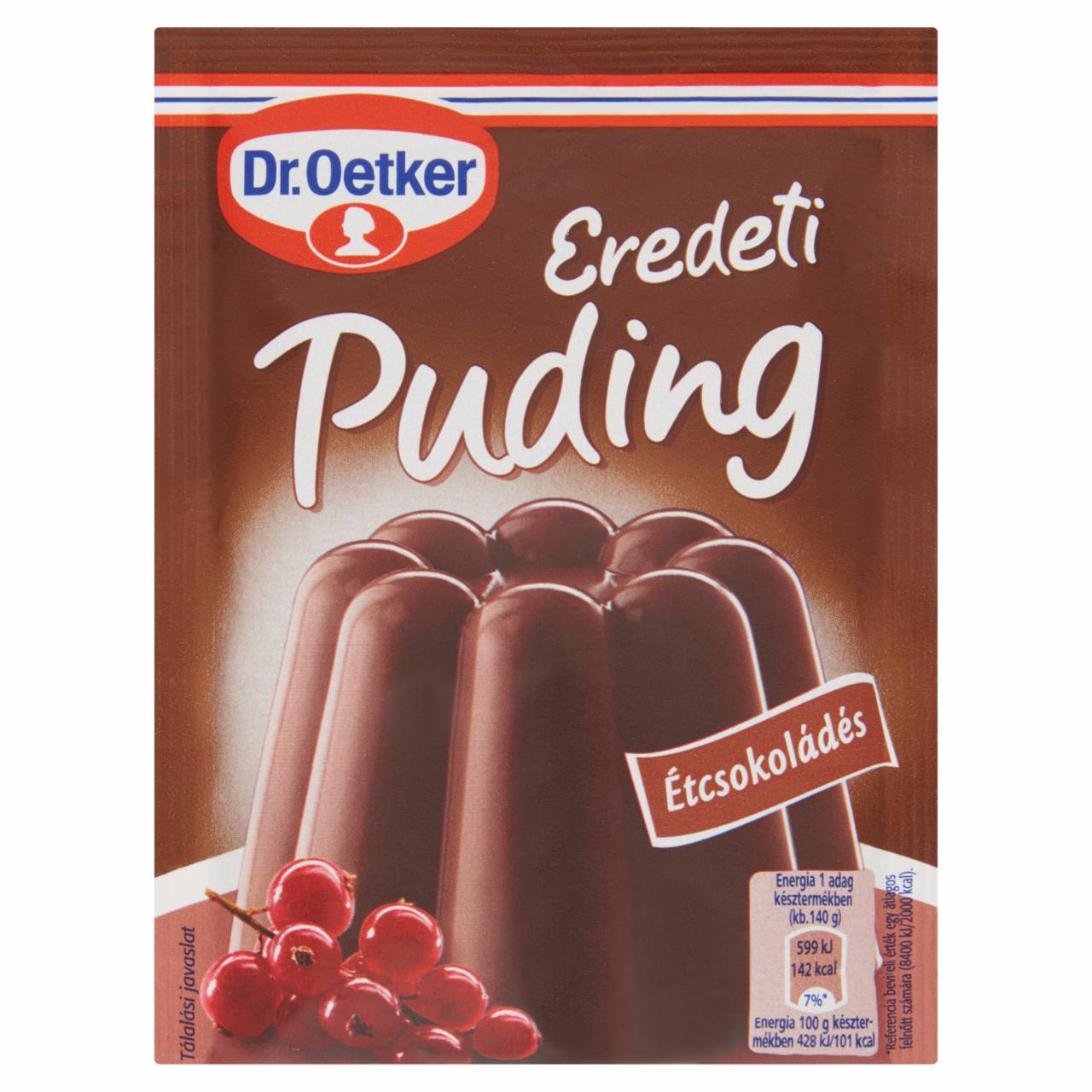 Képek - Dr. Oetker Eredeti Puding étcsokoládés pudingpor 52 g