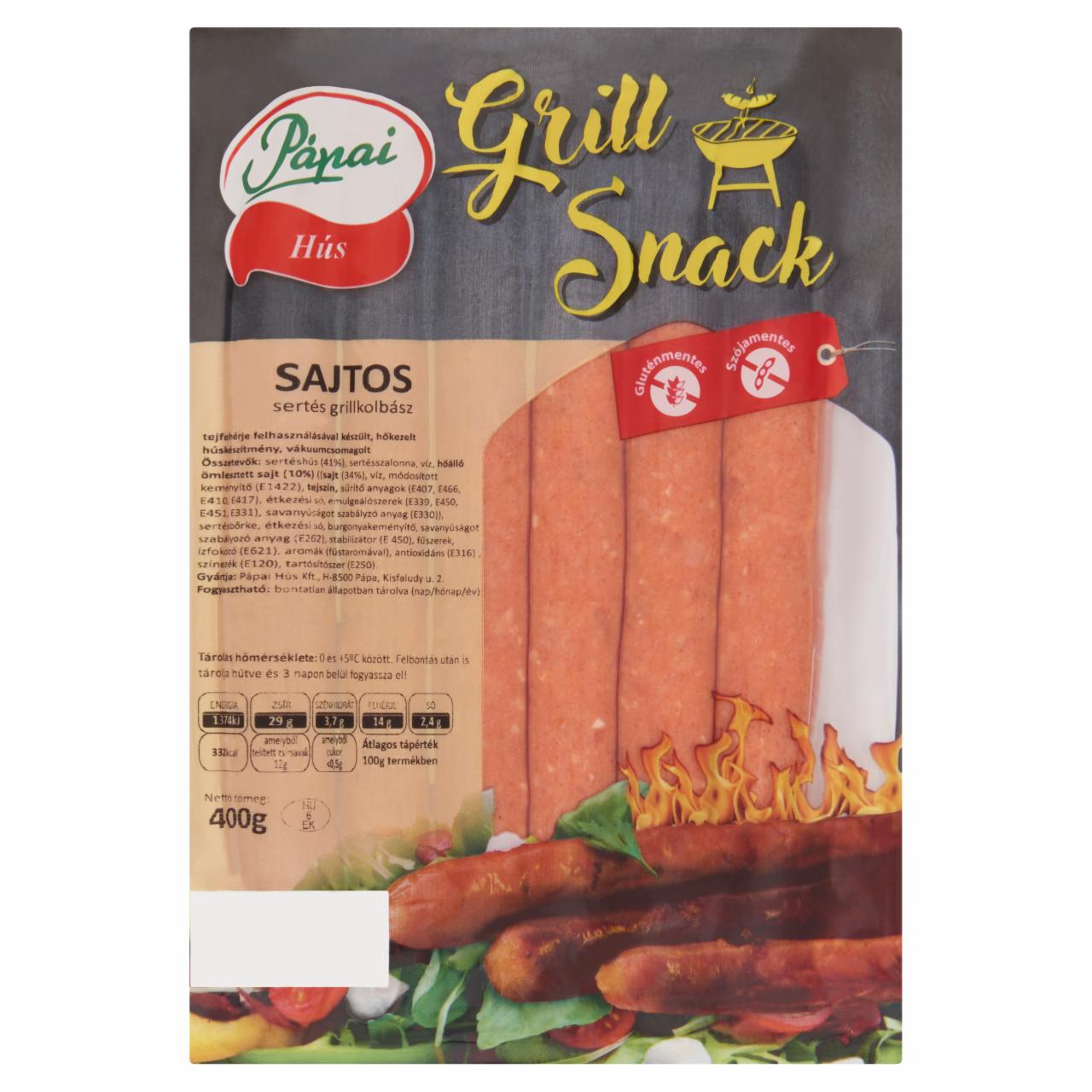 Képek - Pápai Grill Snack sajtos grillkolbász 400 g