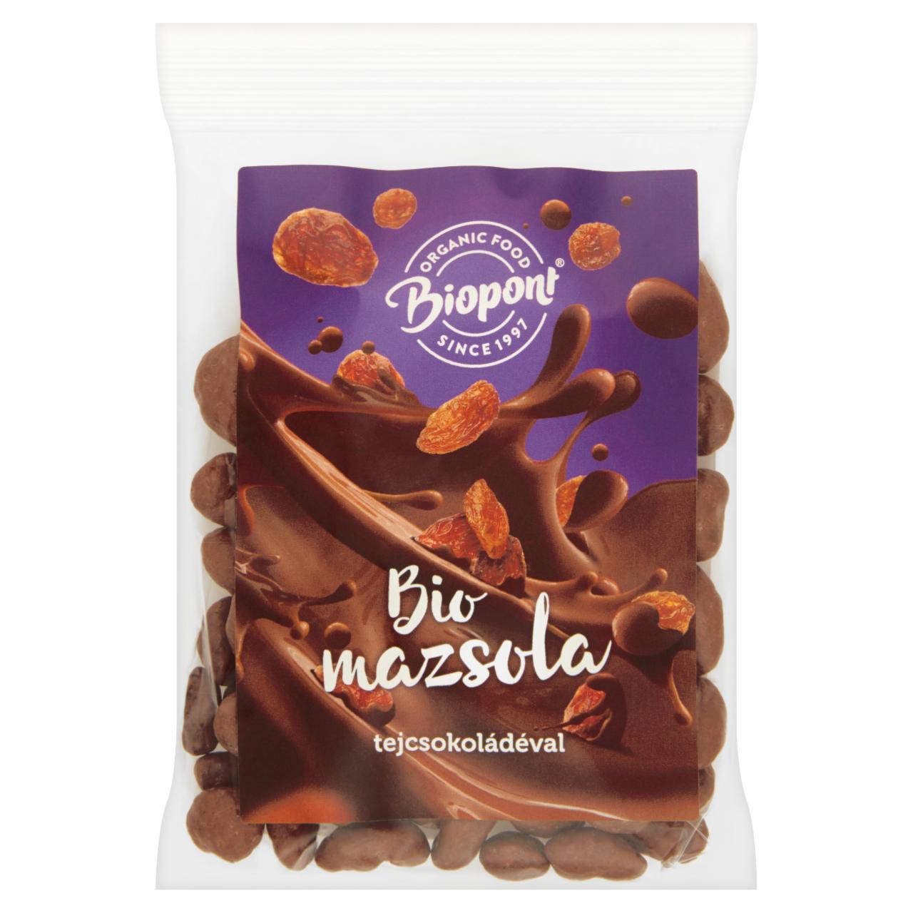 Képek - Biopont BIO mazsola tejcsokoládéval 80 g