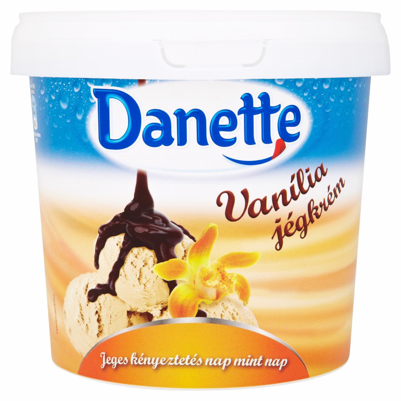 Képek - Danette vaníliás jégkrém csokoládéízű öntettel 1000 ml