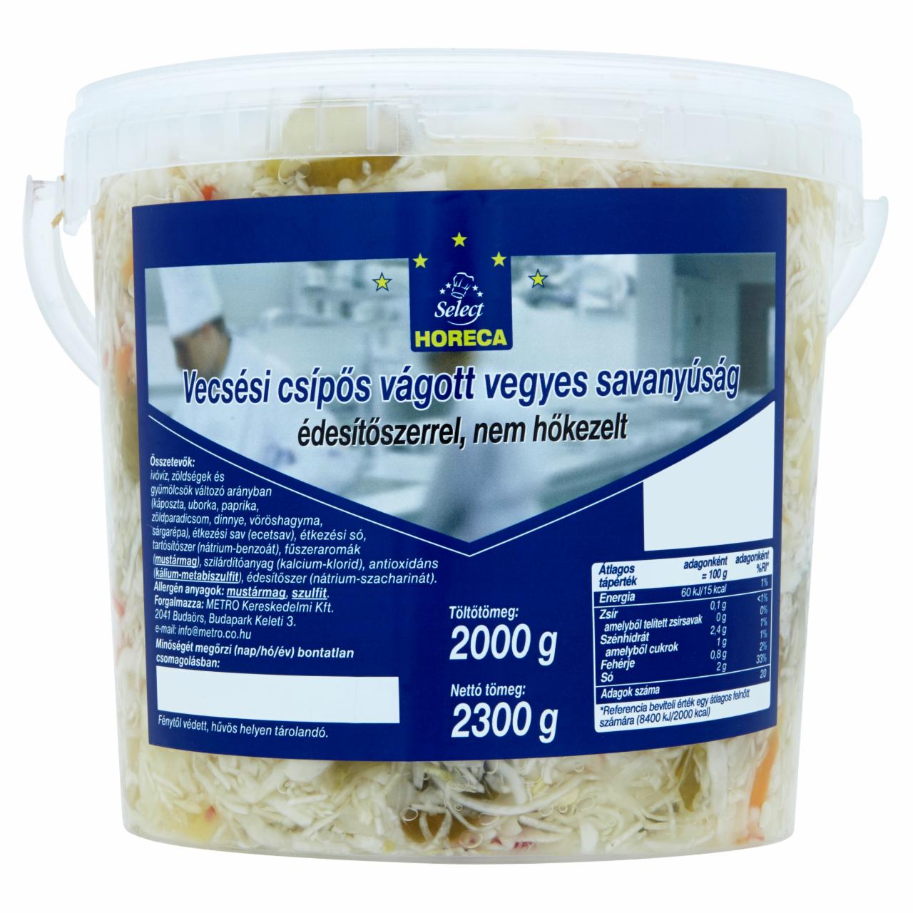 Képek - Horeca Select vecsési csípős vágott vegyes savanyúság 2300 g