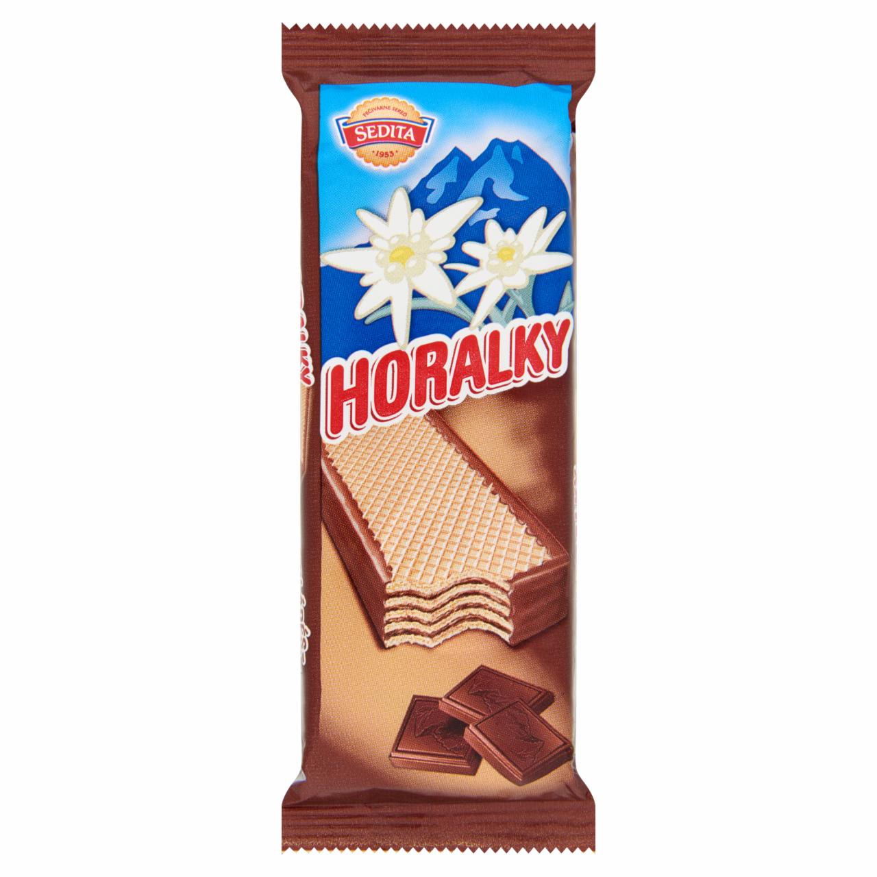 Képek - Horalky szélein kakaós bevonatba mártott, kakaós-csokoládés krémmel töltött ostyaszelet 50 g