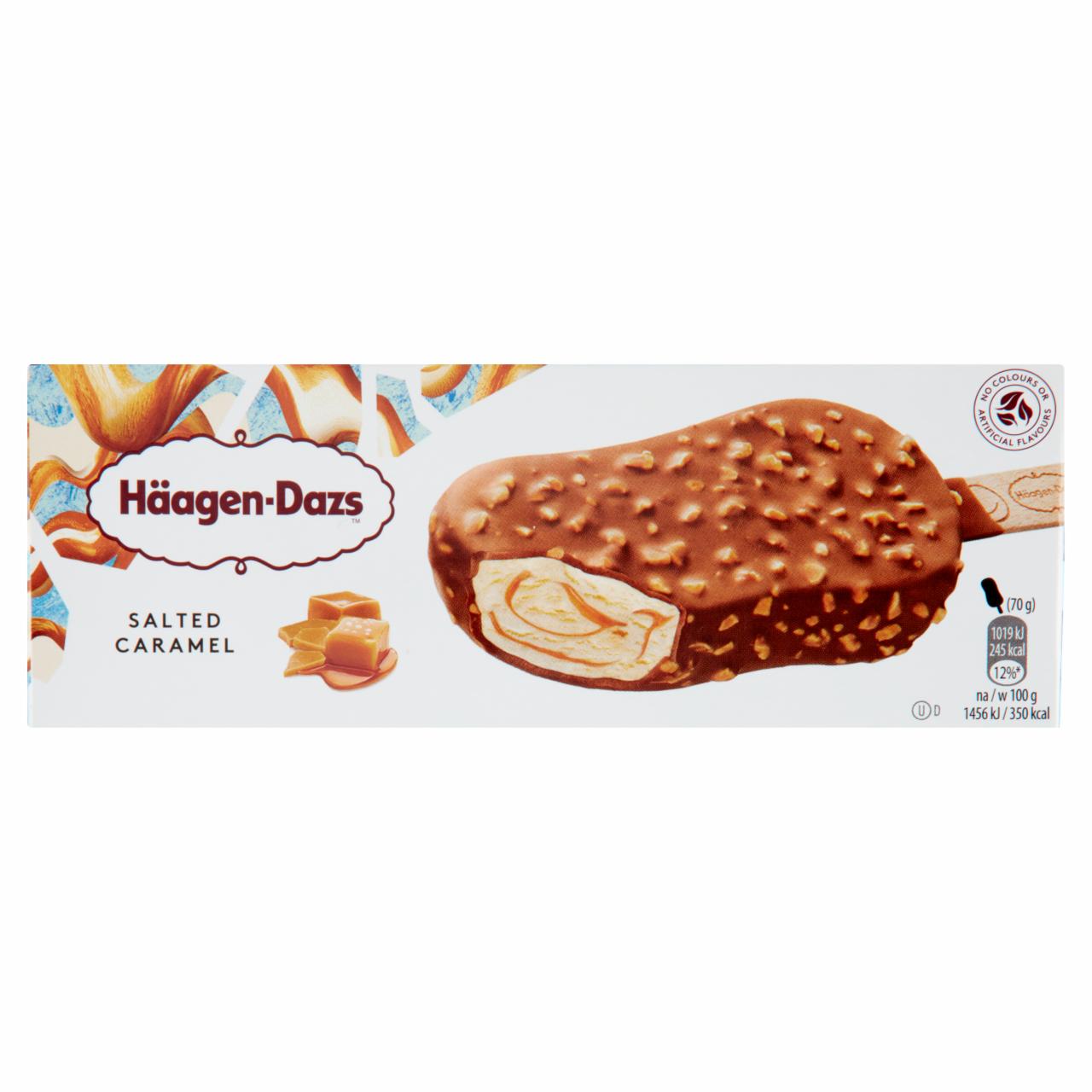 Képek - Häagen-Dazs karamellás jégkrém sós karamell öntettel, belga tejcsokoládéval bevonva 80 ml