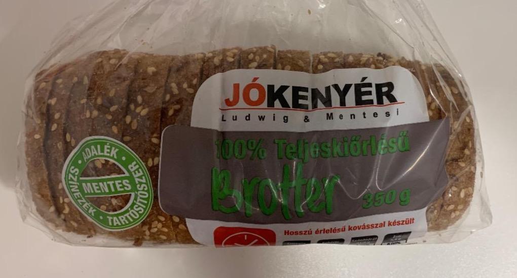 Képek - 100% Teljeskiőrlésű brotter szeletelt csomagolt Jókenyer