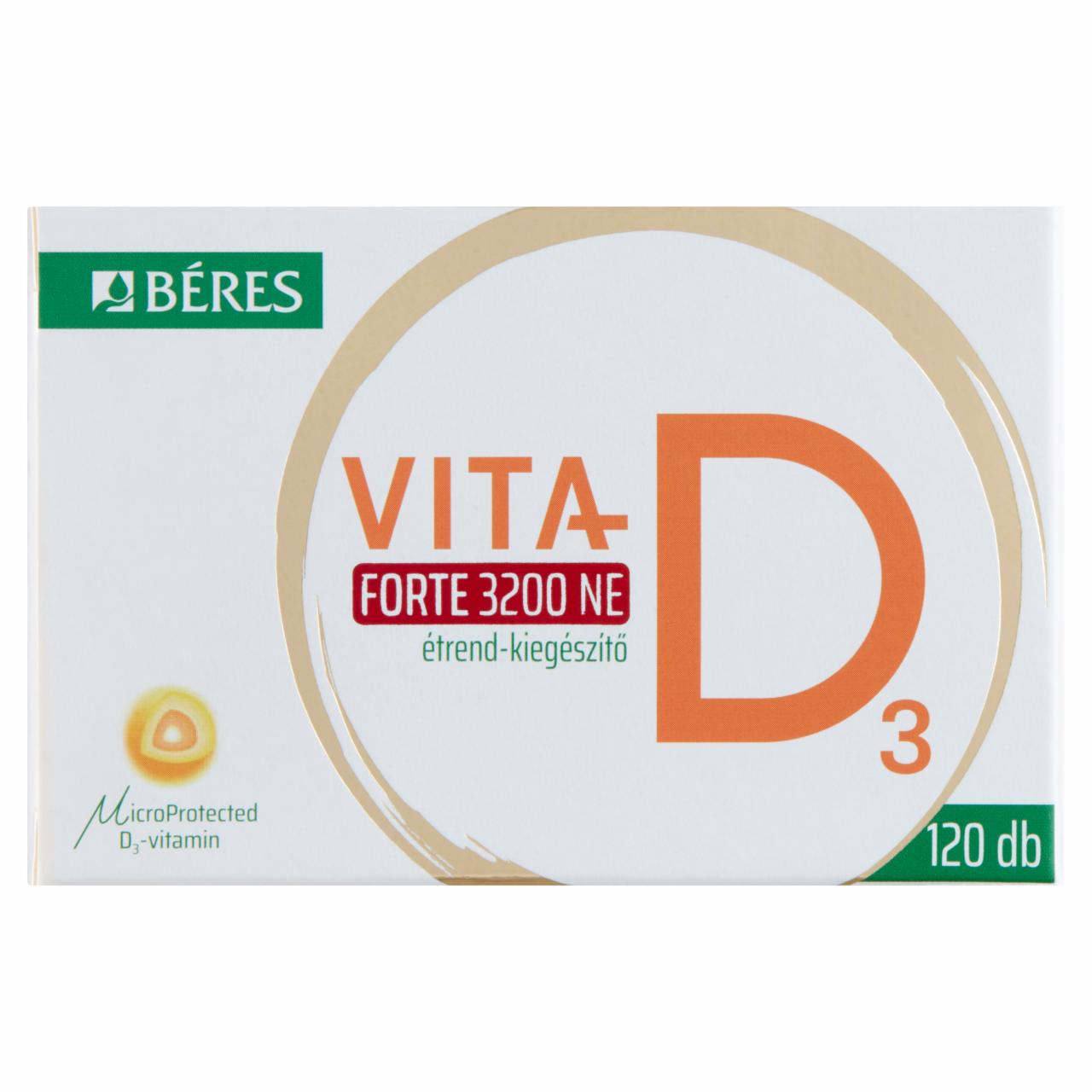 Képek - Béres Vita-D3 Forte 3200 NE étrend-kiegészítő 120 x 0,17 g (20,4 g)