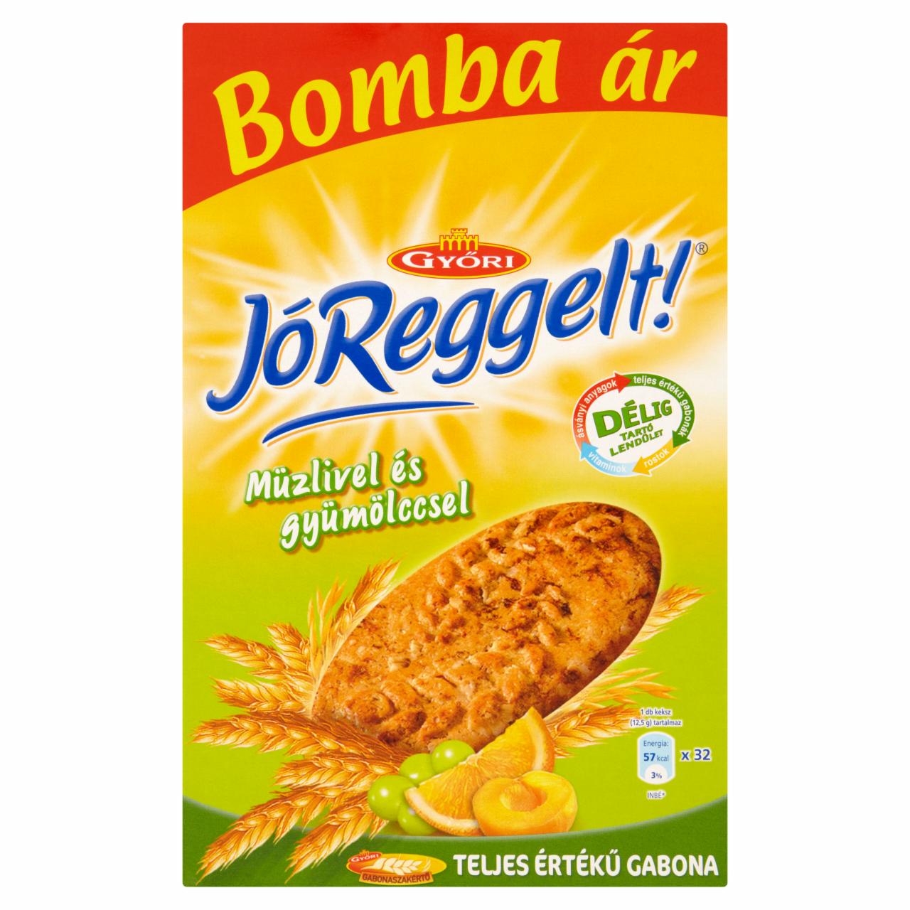 Képek - Győri JóReggelt! gabonás keksz gyümölccsel és müzlivel 8 x 50 g