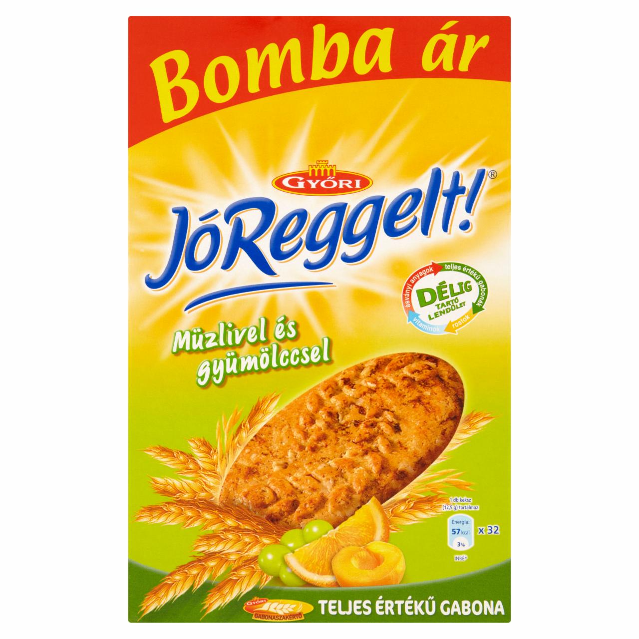 Képek - Győri JóReggelt! gabonás keksz gyümölccsel és müzlivel 8 x 50 g