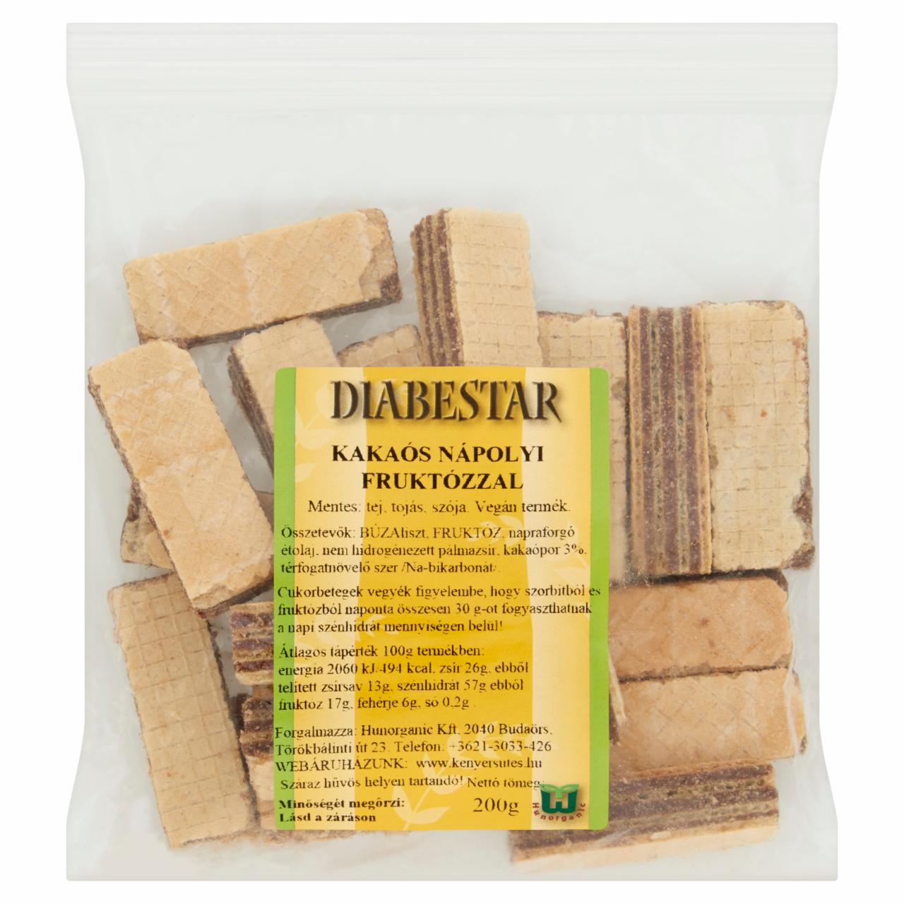 Képek - Diabestar kakaós nápolyi fruktózzal 200 g