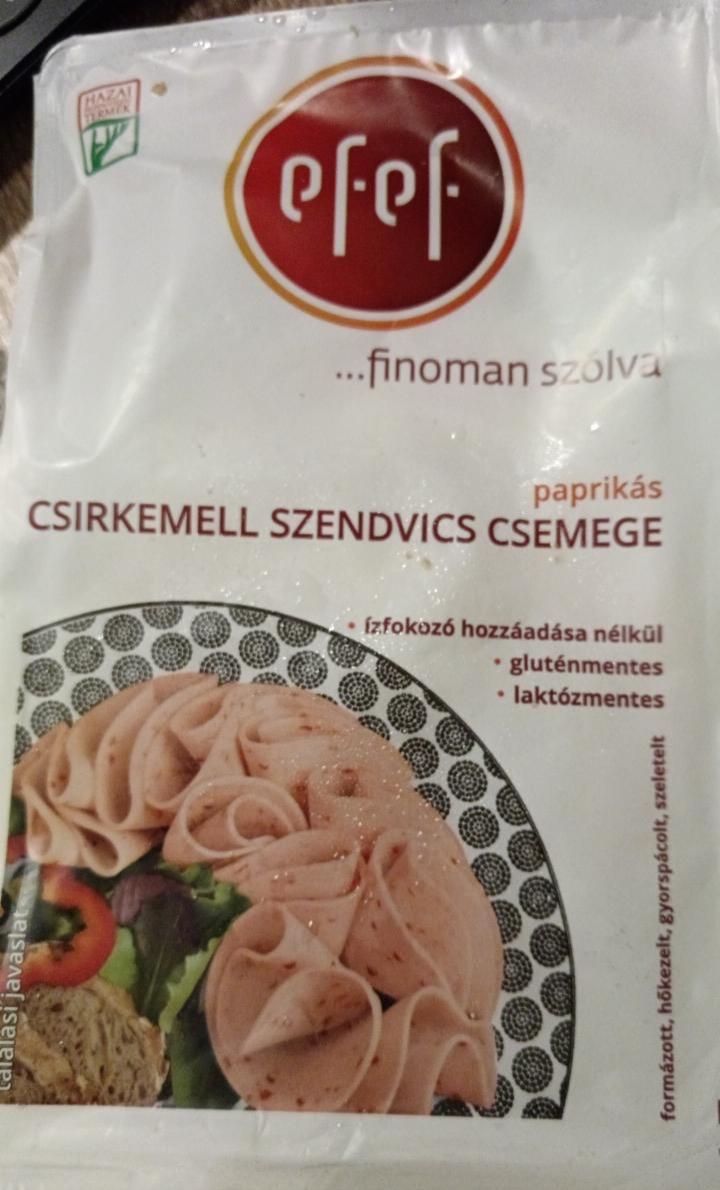 Képek - Csirkemell szendvics csemege paprikás efef