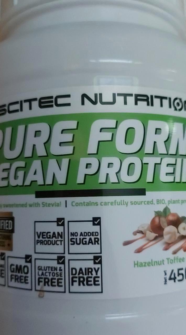 Képek - Pure Form Vegan Protein Hazelnut toffee Scitec Nutrition