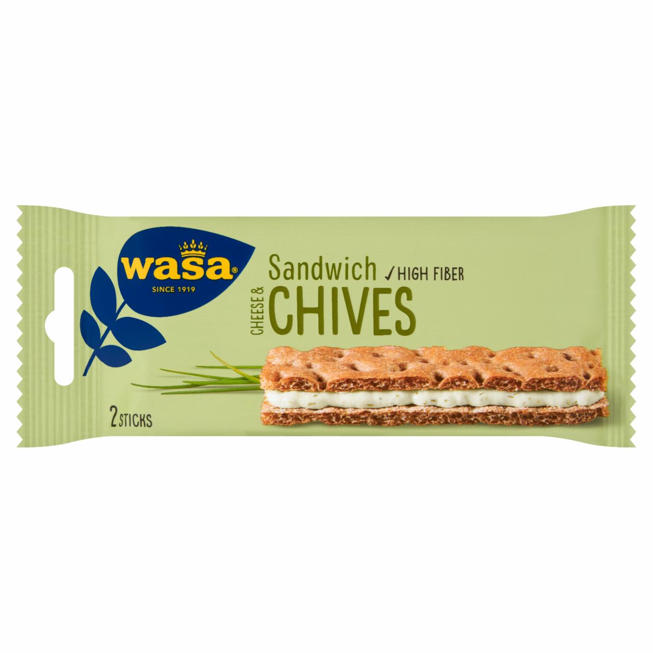 Képek - Wasa Sandwich ropogós rozskenyér sajtos-metélőhagymás ízű töltelékkel 2 szelet 37 g