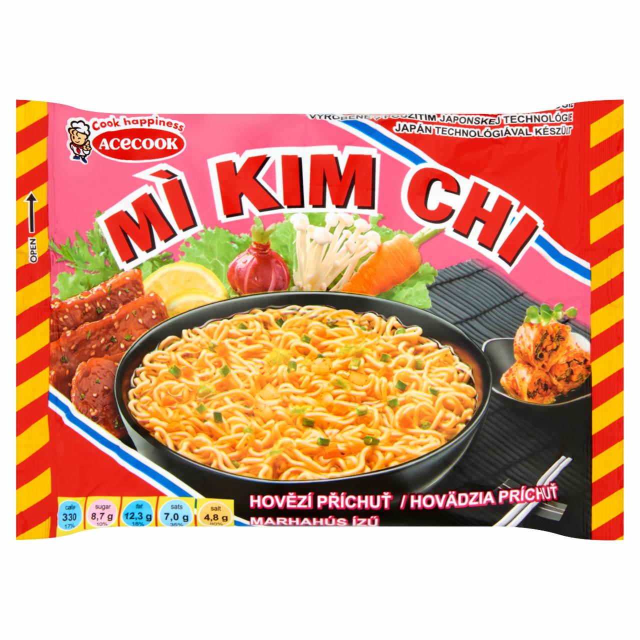 Képek - Mi Kim Chi marhahús ízű instant tésztás leves 75 g