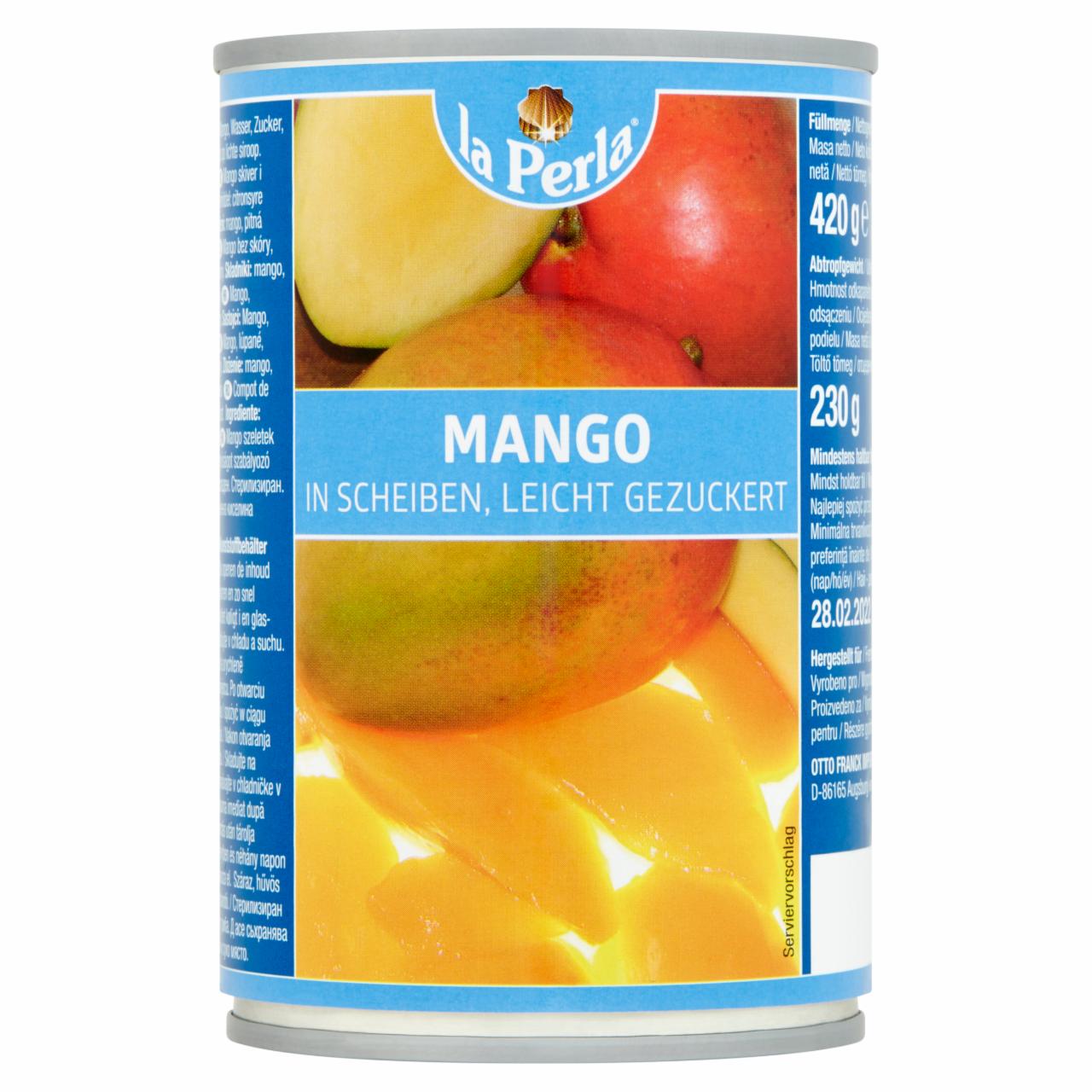 Képek - La Perla mangó szeletek cukrozott lében 420 g