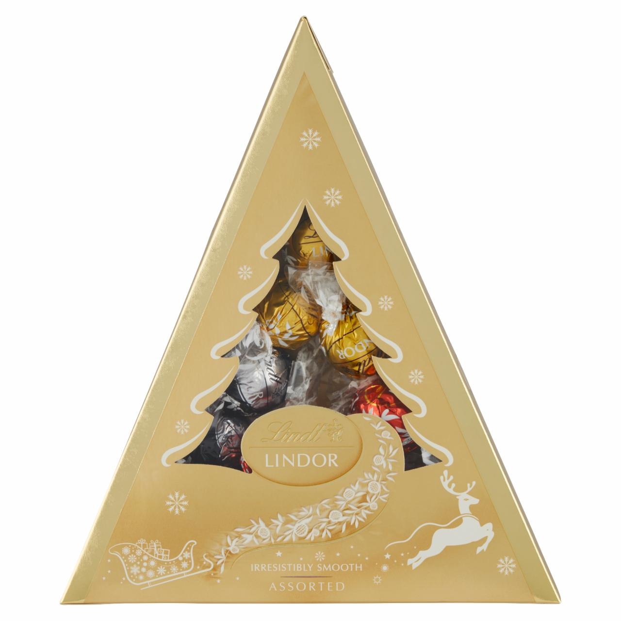 Képek - Lindt Lindor tejcsokoládé, fehér és keserű csokoládé praliné finom krémes töltelékkel 125 g