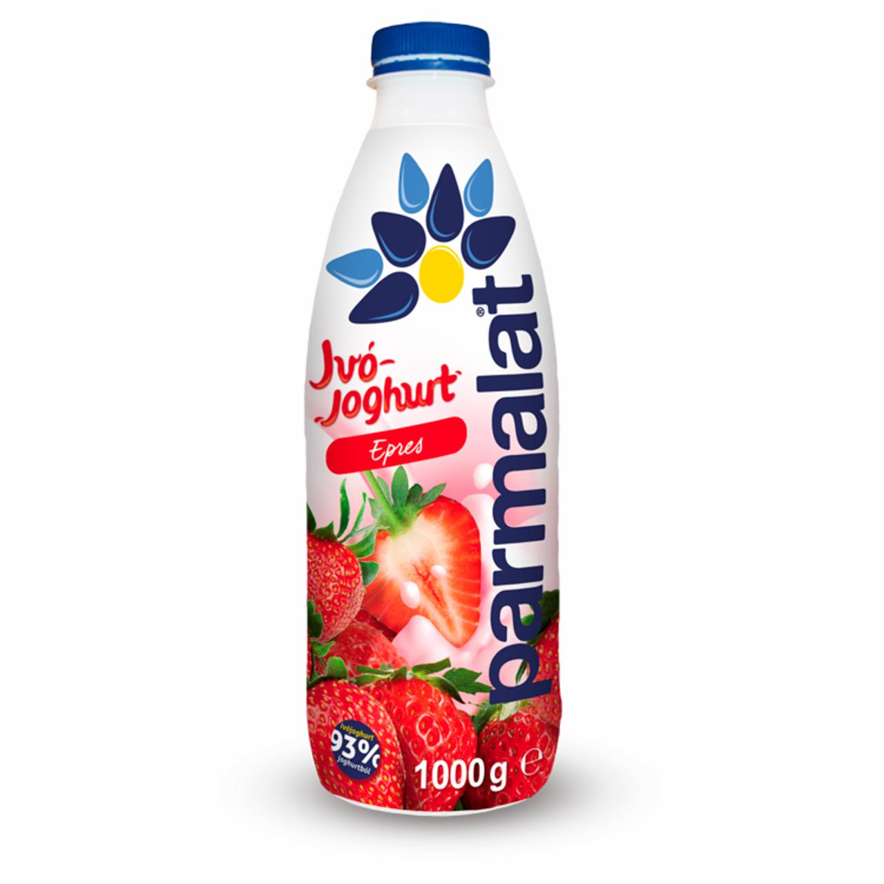 Képek - Parmalat zsírszegény epres ivójoghurt 1 kg