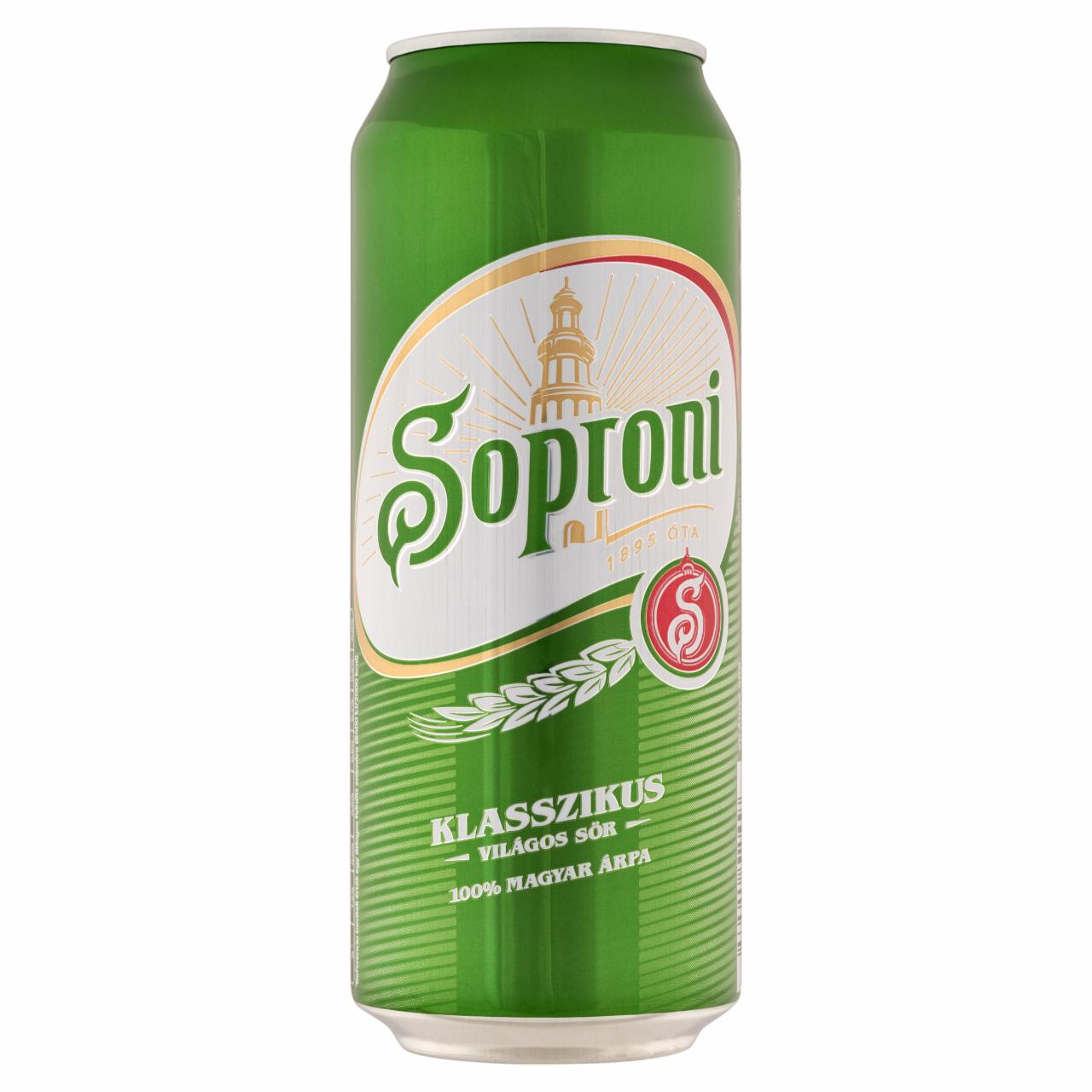 Képek - Soproni Klasszikus világos sör 4,5% 0,5 l 
