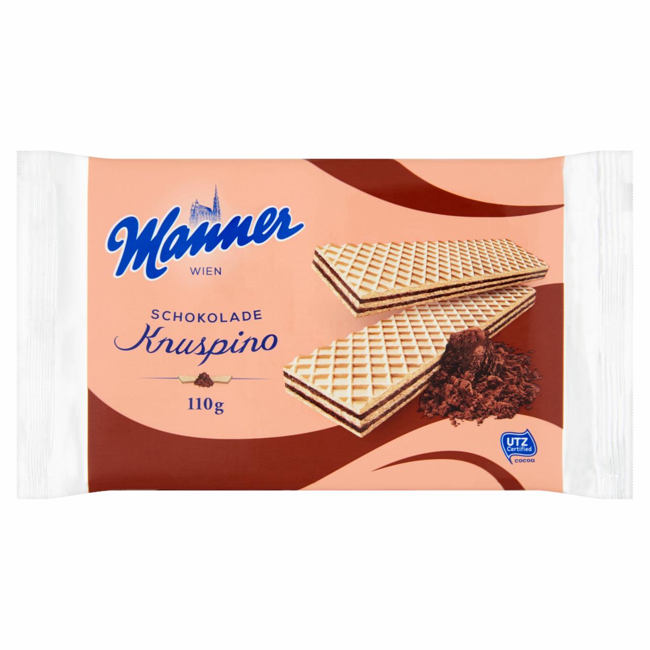 Képek - Manner Knuspino csokoládékrémmel töltött ostyaszeletek 110 g