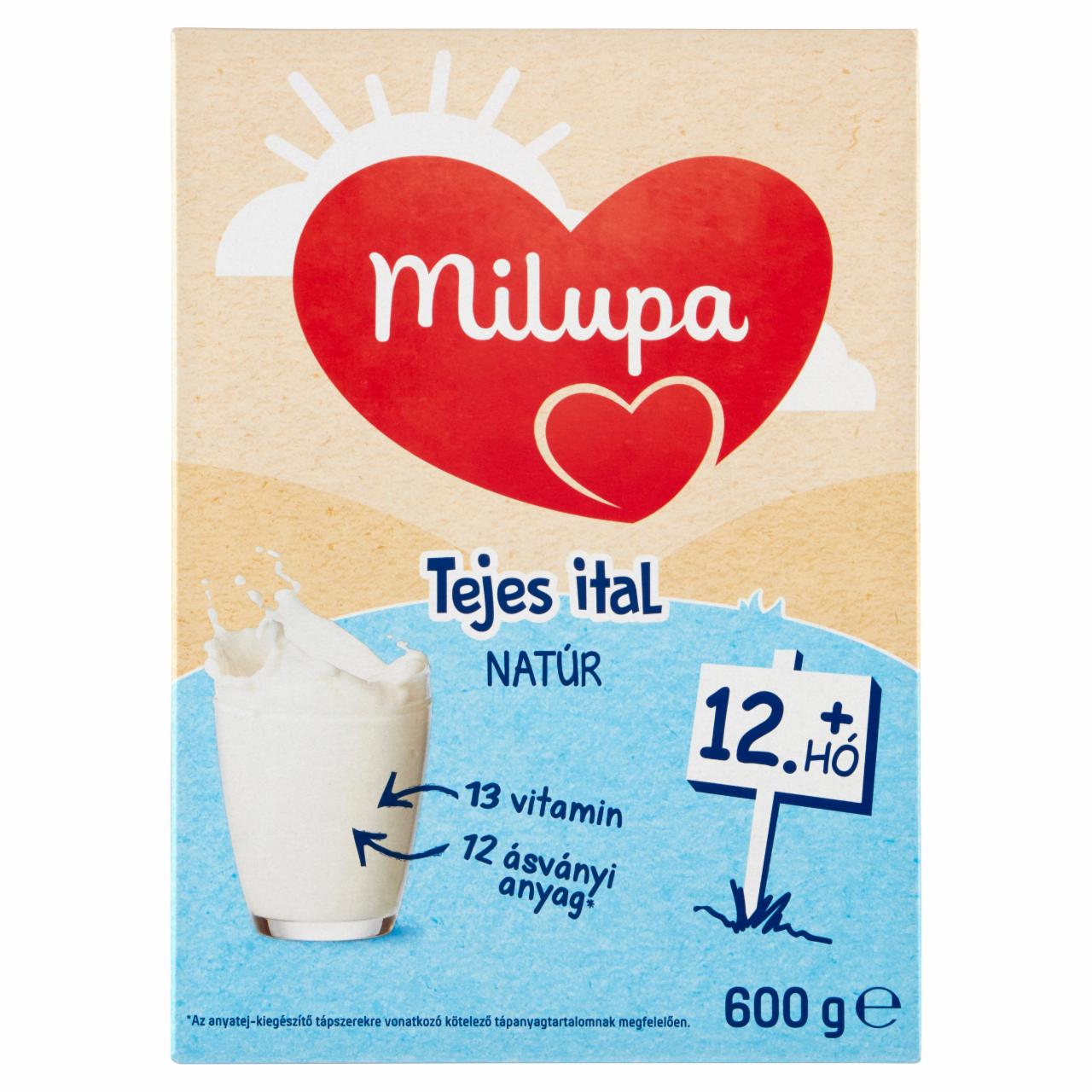 Képek - Milupa natúr tejes ital tejalapú anyatej-kiegészítő tápszer 12. hónapos kortól 600 g