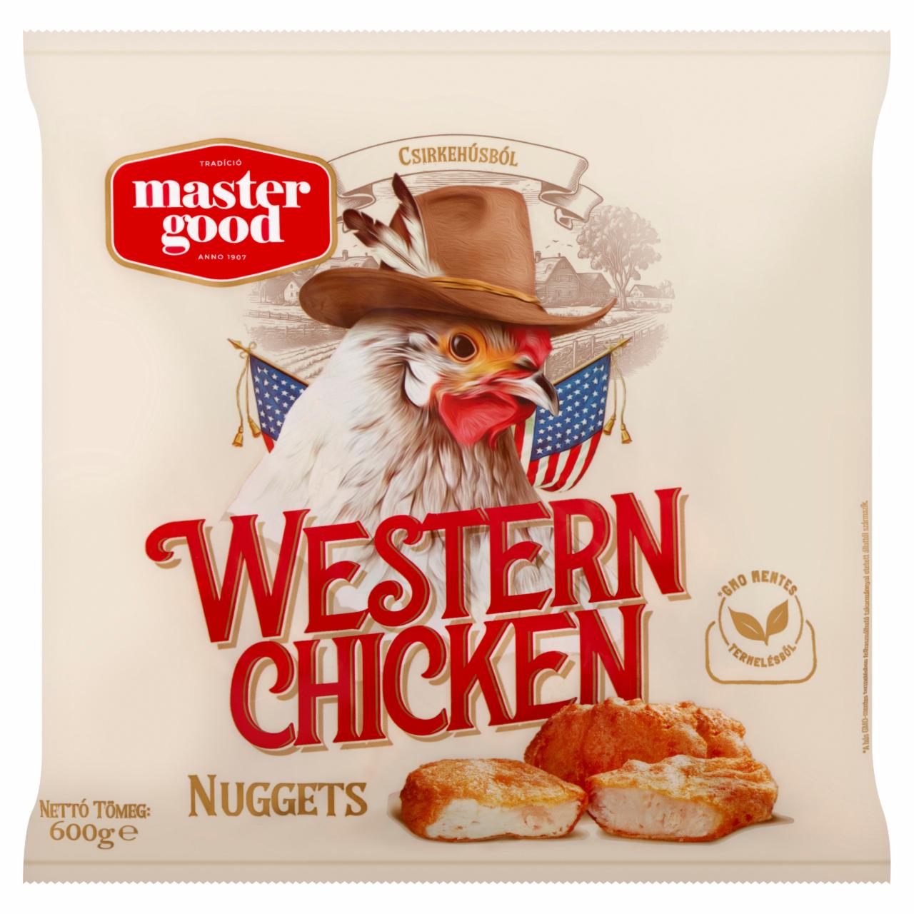 Képek - Master Good Western Chicken Nuggets gyorsfagyasztott elősütött csirkéből formázott termék 600 g