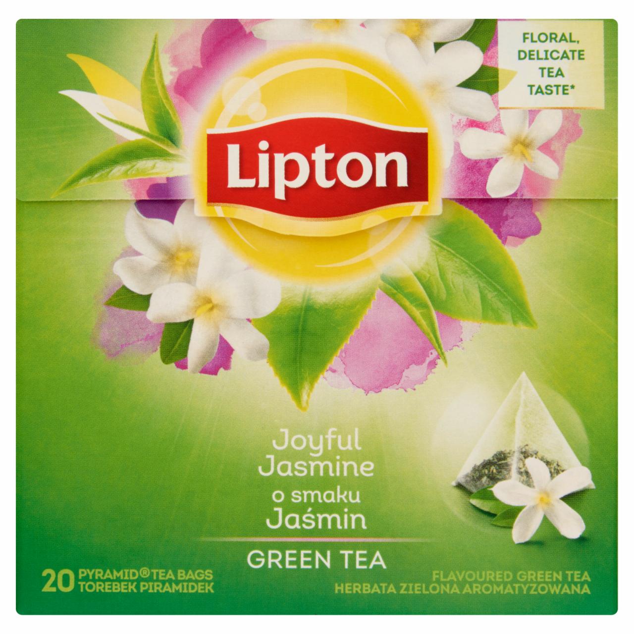 Képek - Lipton jázmin ízű zöld tea 20 piramis filter