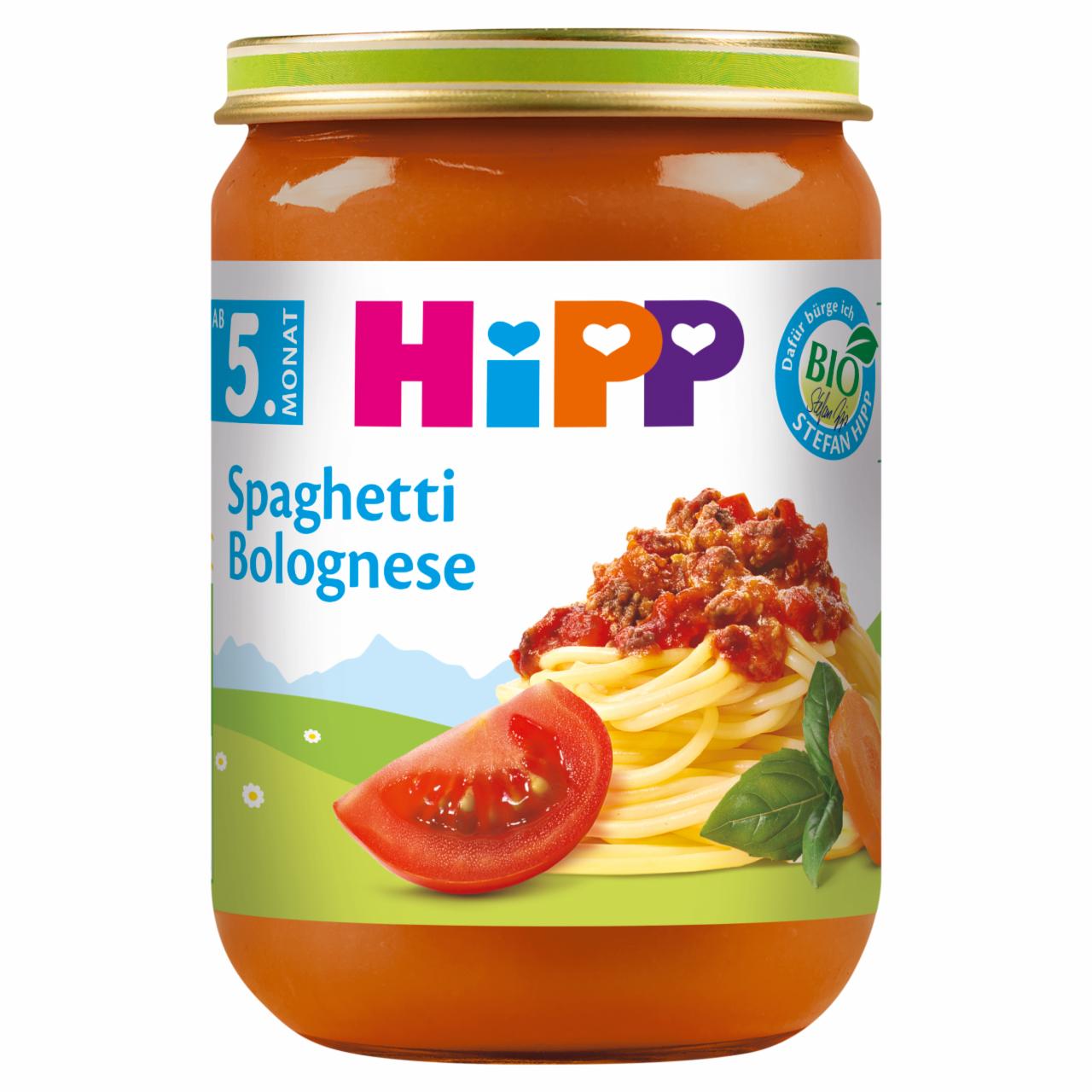 Képek - HiPP bio bolognai spagetti bébiétel 5 hónapos kortól 190 g 