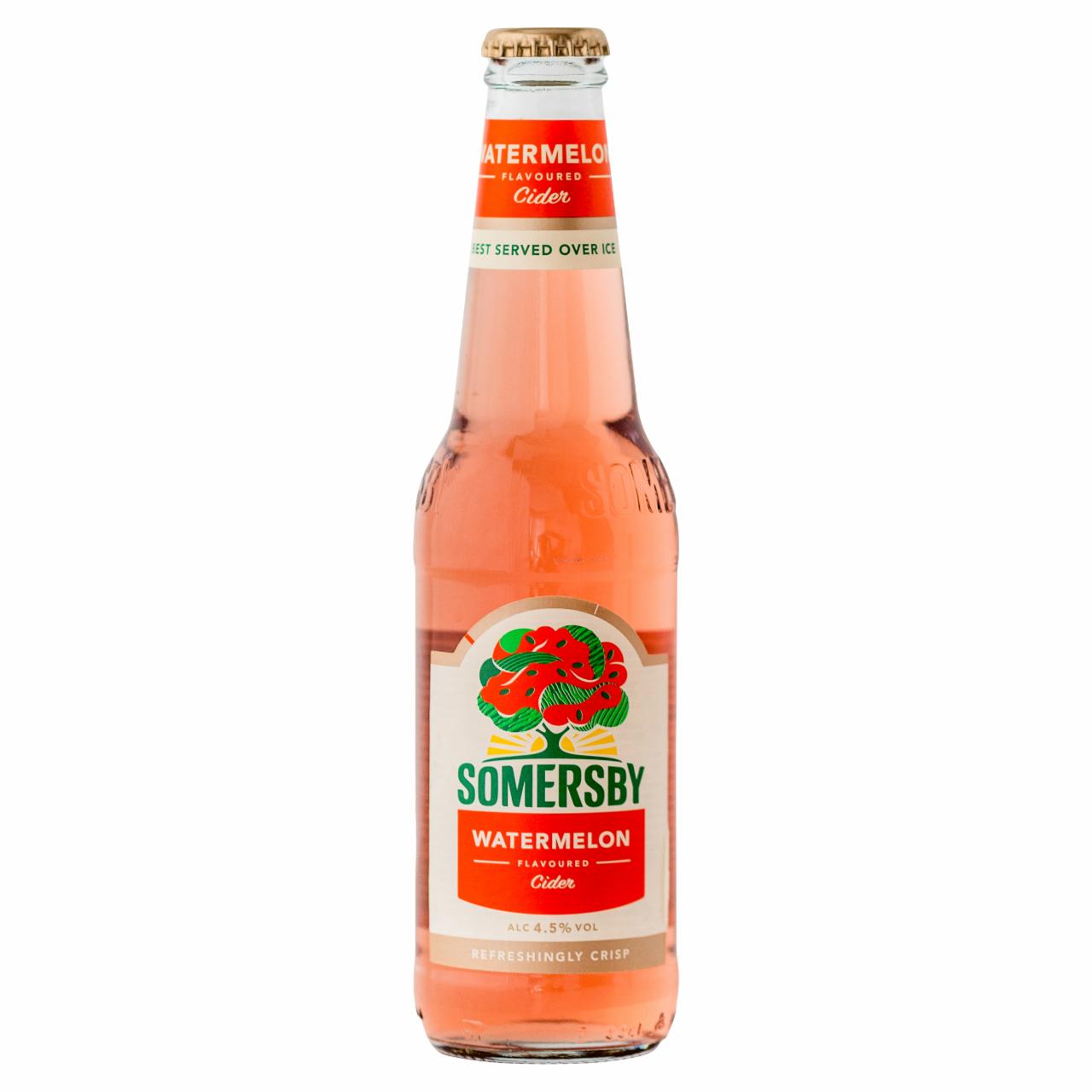 Képek - Somersby cider almalé alapú szénsavas, alkoholos ital görögdinnye ízesítéssel 4,5% 0,33 l