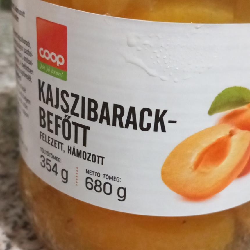 Képek - Kajszibarack befőtt felezett, hámozott Coop