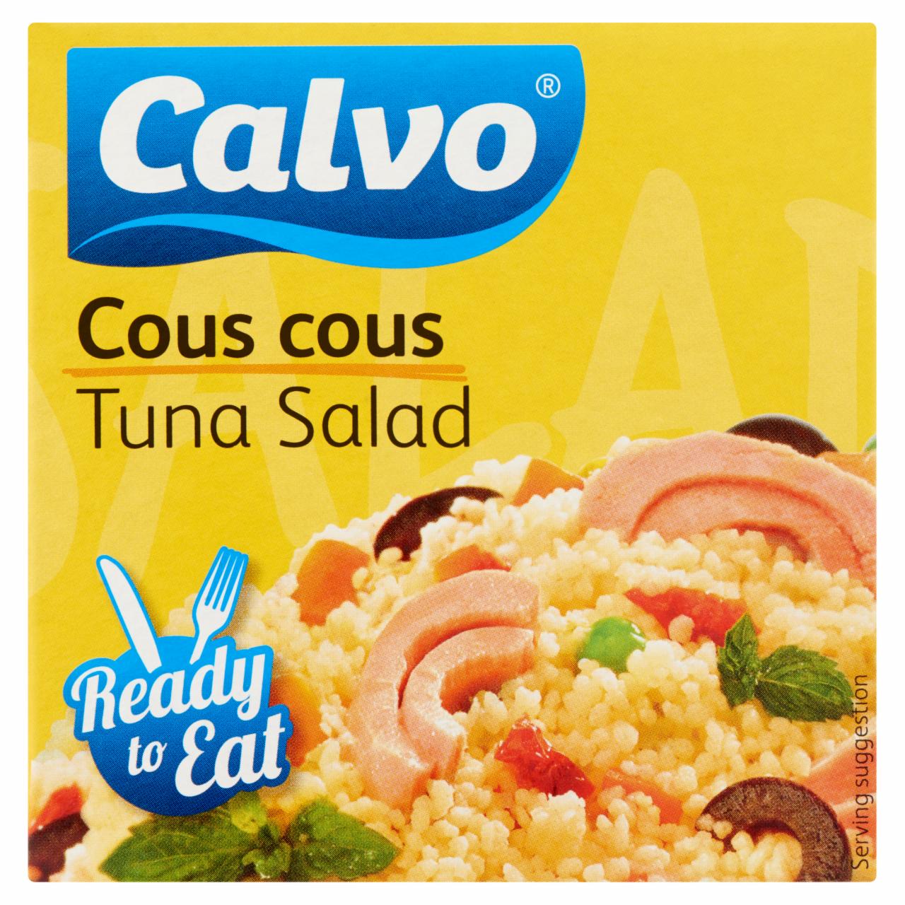 Képek - Calvo tonhal saláta kuszkusszal, paradicsommal, sárgarépával, olajbogyóval és mentával 150 g