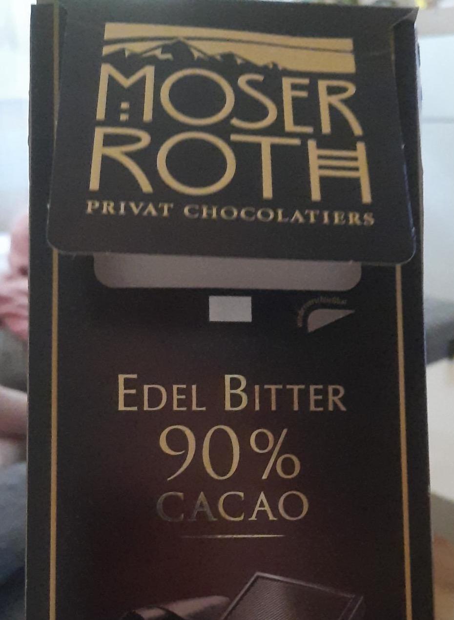 Képek - Étcsokokoládé 90% Moser Roth