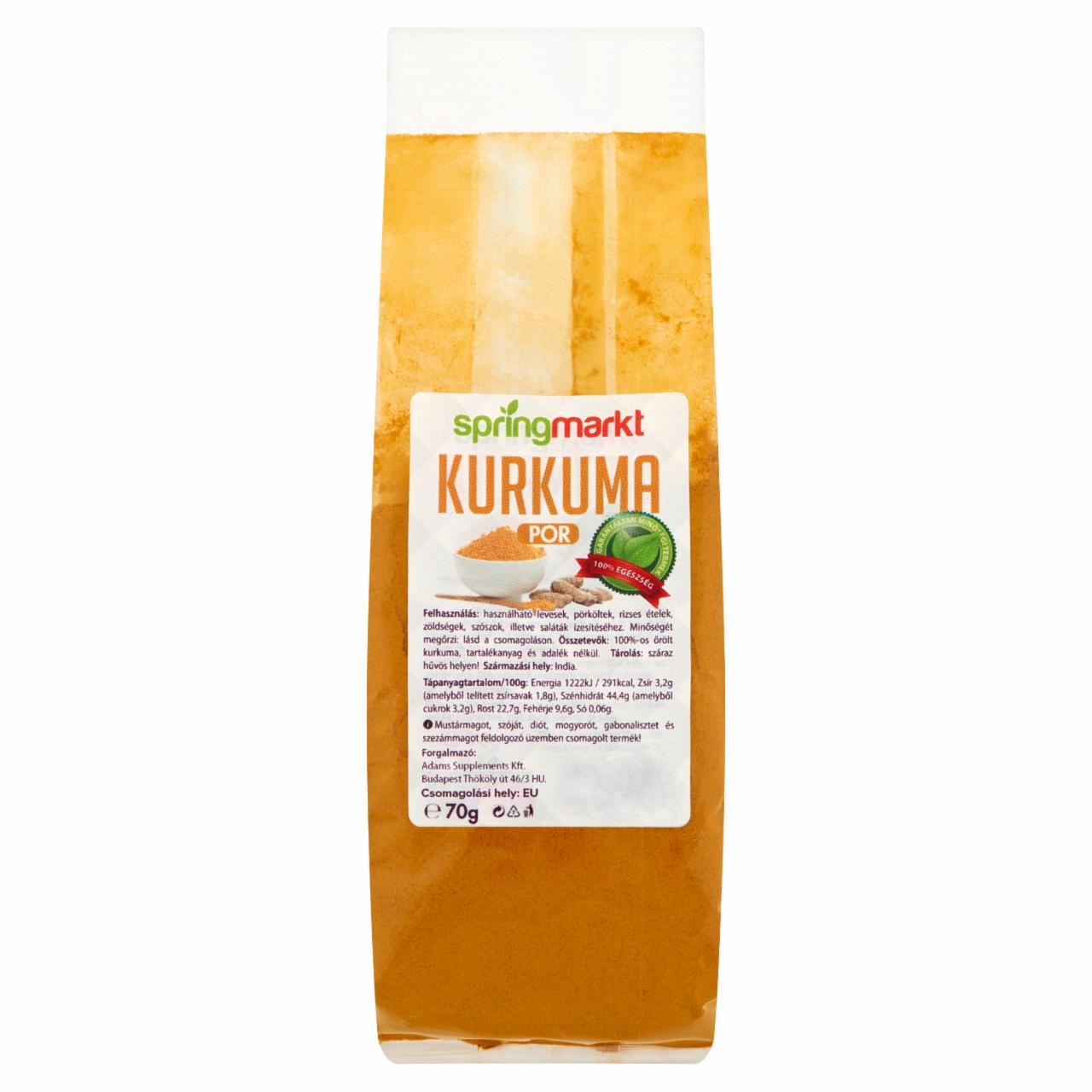 Képek - Springmarkt kurkuma por 70 g