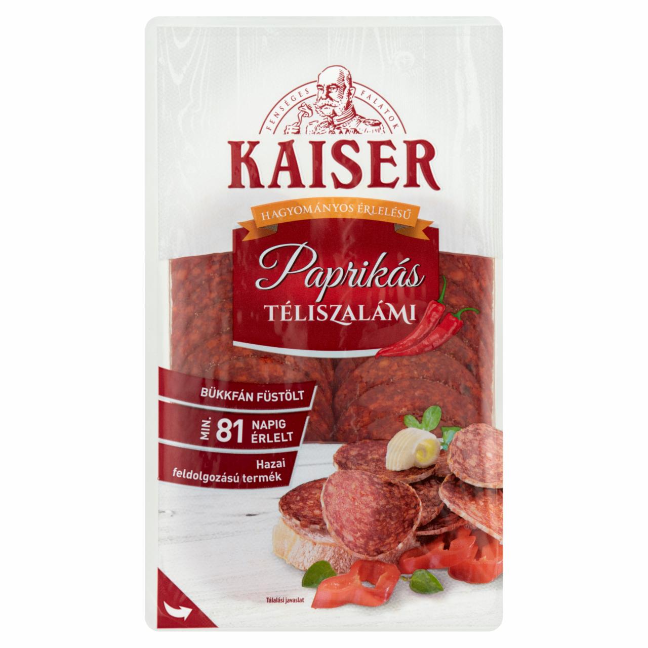 Képek - Kaiser szeletelt paprikás téliszalámi 75 g