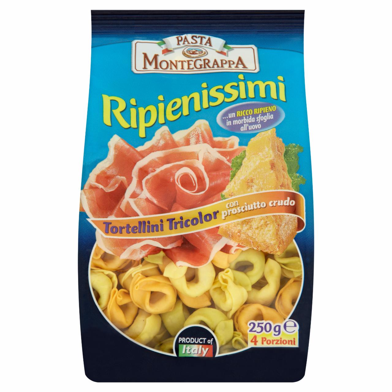 Képek - Pasta Montegrappa Ripienissimi tortellini sonkával töltött 4 tojásos száraztészta 250 g